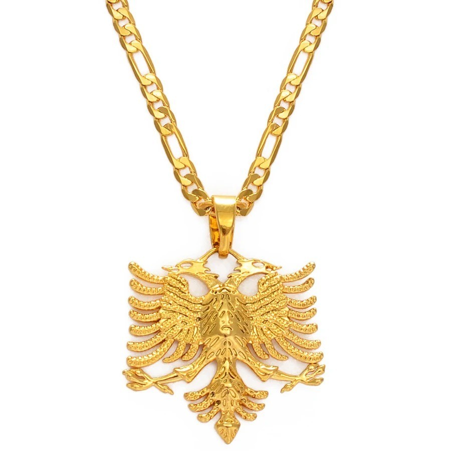 Albania Eagle Pendant Necklace Albanian Jewelry Ethnic Kosovo Silver/gold Color