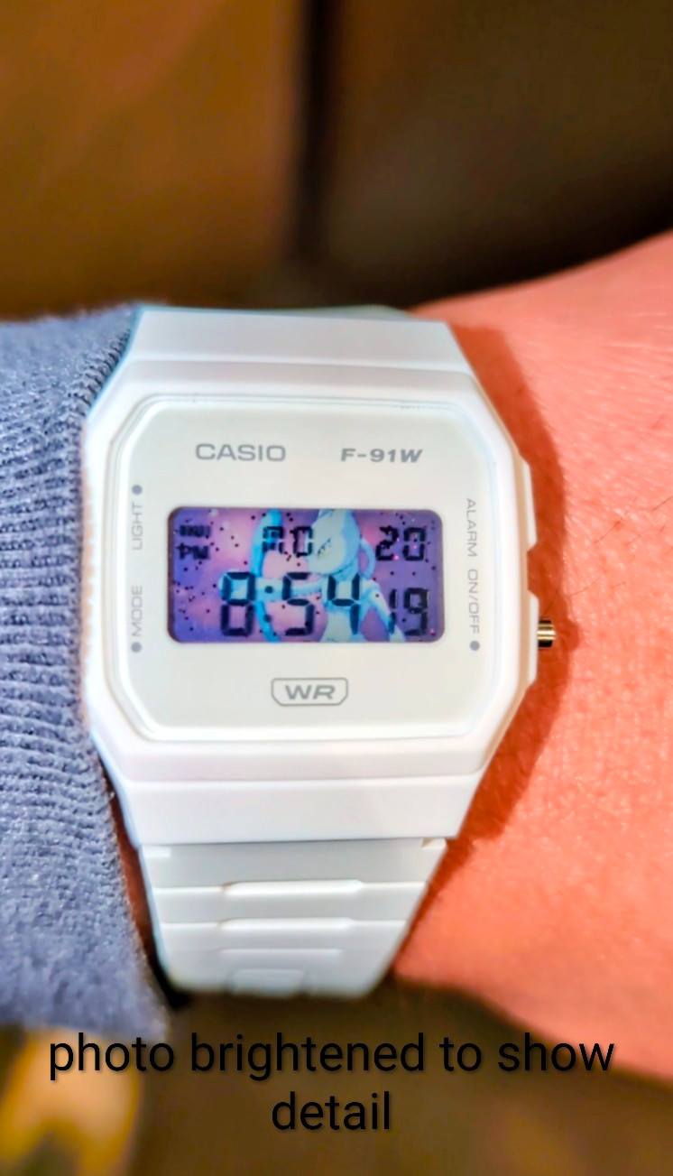 Shining Mewtwo Casio Watch F-91W | Handmade Pokémon Mod | Retro Nostalgia