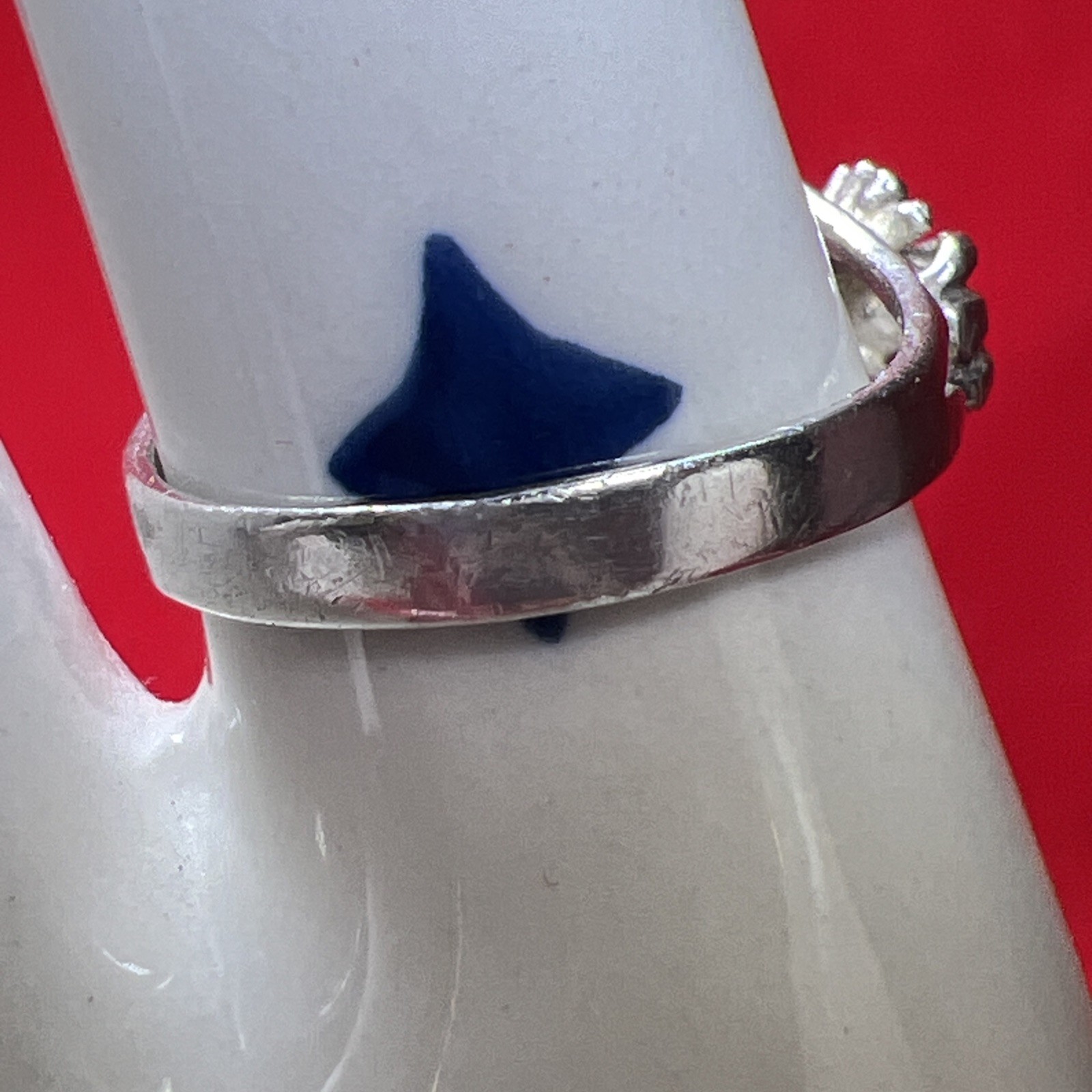 925 Sterling Silver Pink Stone Cocktail Ring Size 5.75 Vintage 3.17g