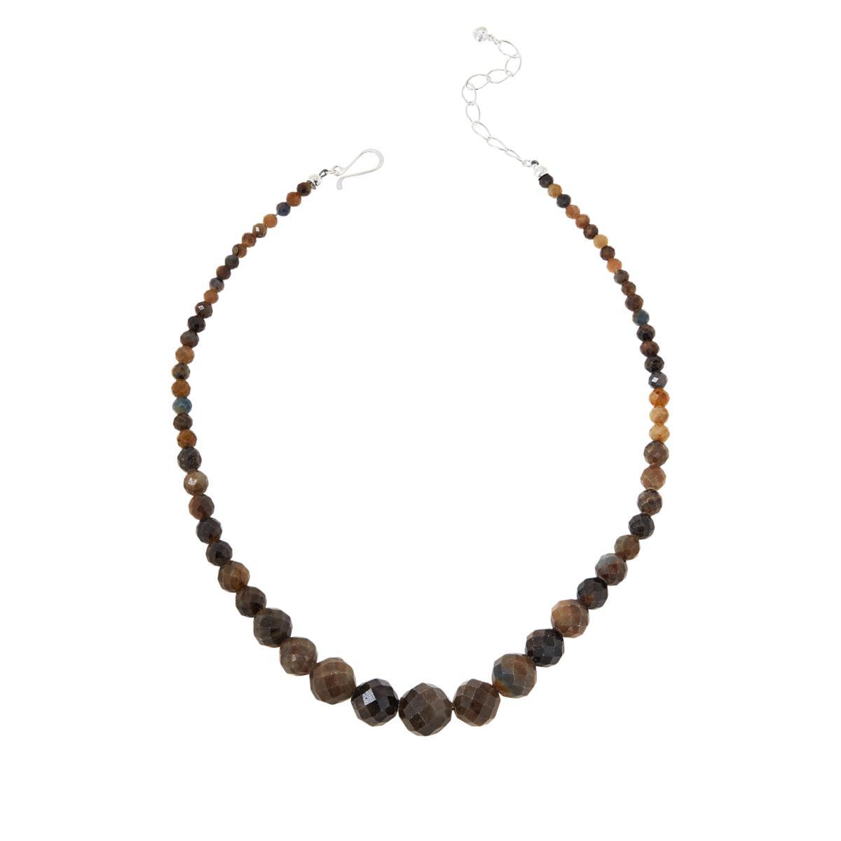 Jay King Sterling Silver Jasper Gradual Bead Necklace 18″