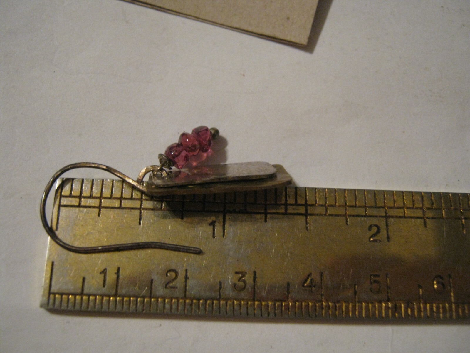 Robin Braun DREAMING BEE Handcrafted Sterling Silver Hook Earrings w/ Garnets