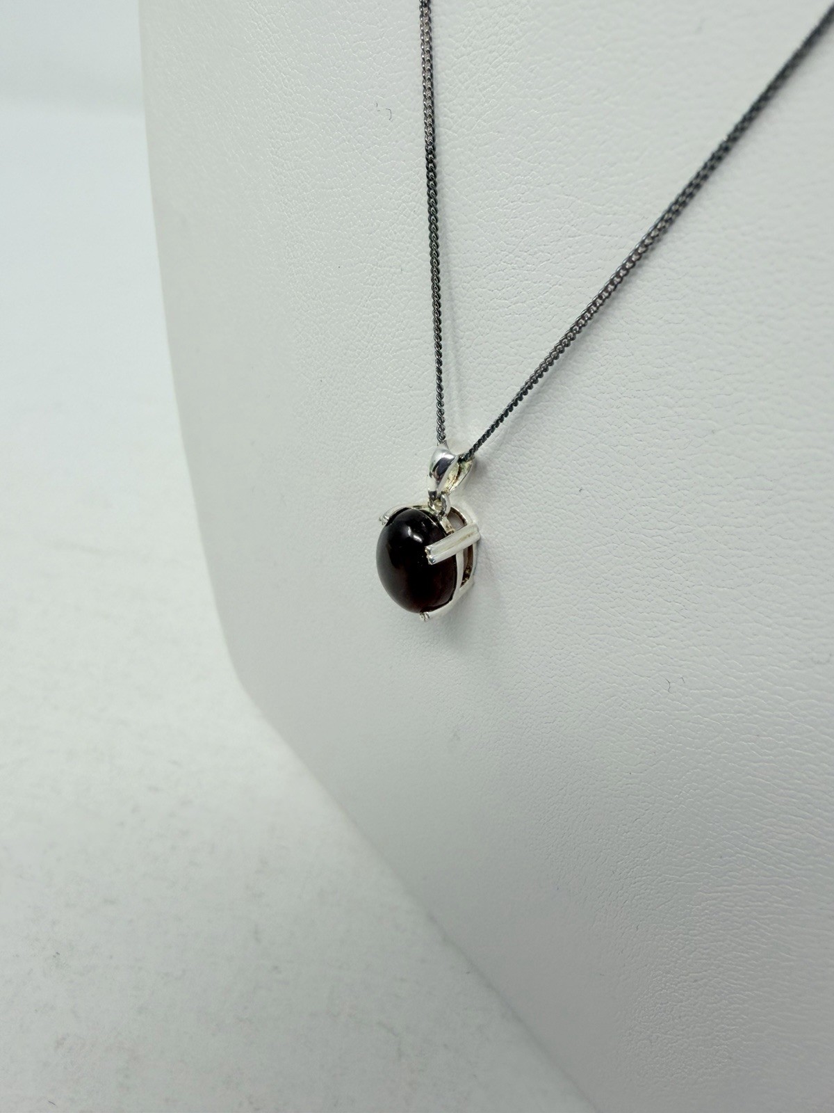 Shop LC Ratnapura Hessonite Garnet Oval Pendant with Chain Sterling Silver 5211