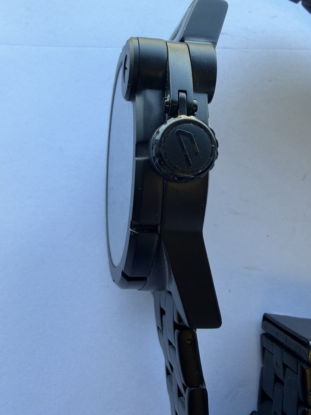 Diesel Black Ion Plated Oversized Men’s Watch 48.5mm ONLY THE BRAVE Wow!