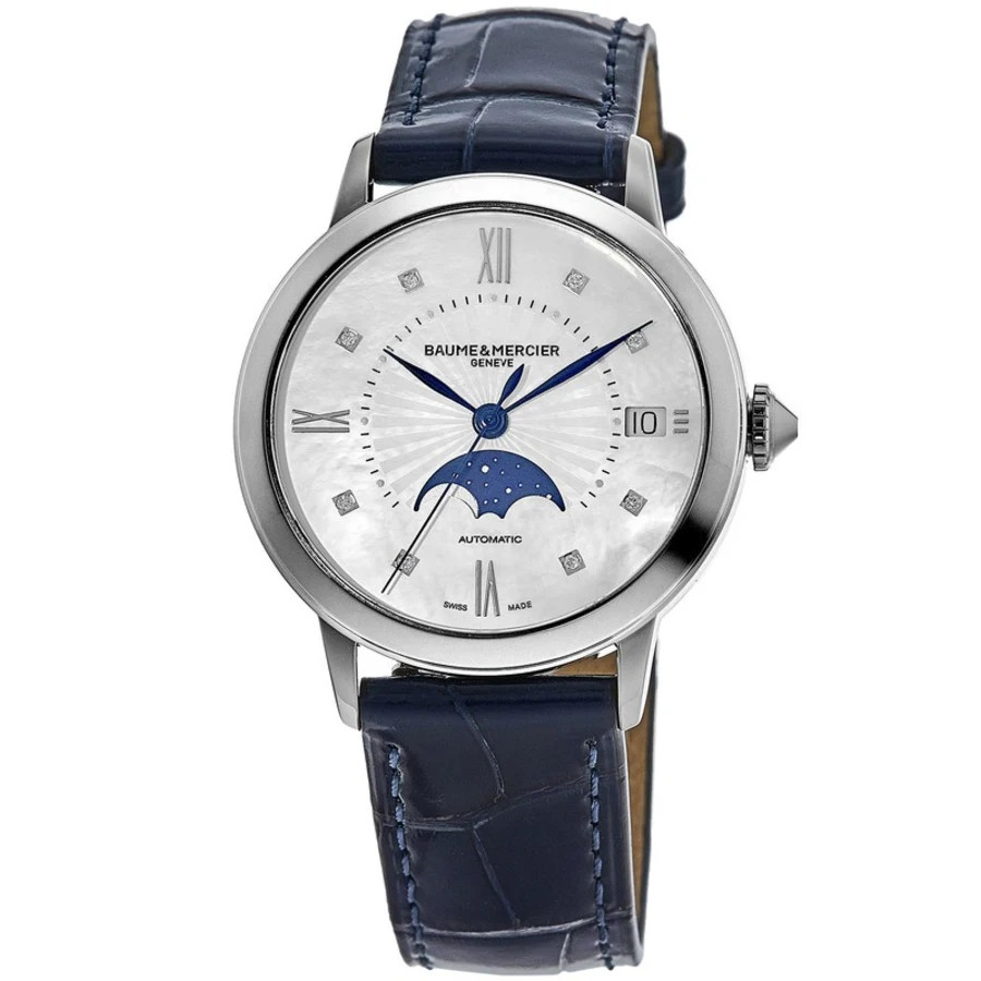 New Baume & Mercier Classima Automatic Diamond Moonphase Women’s Watch 10633