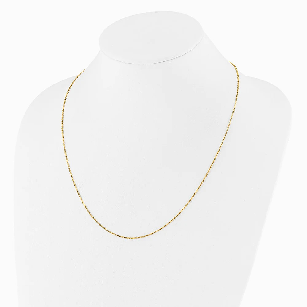 Sterling Silver Gold-Plated Adjustable 1.75mm Cable Chain Necklace 22″-30″