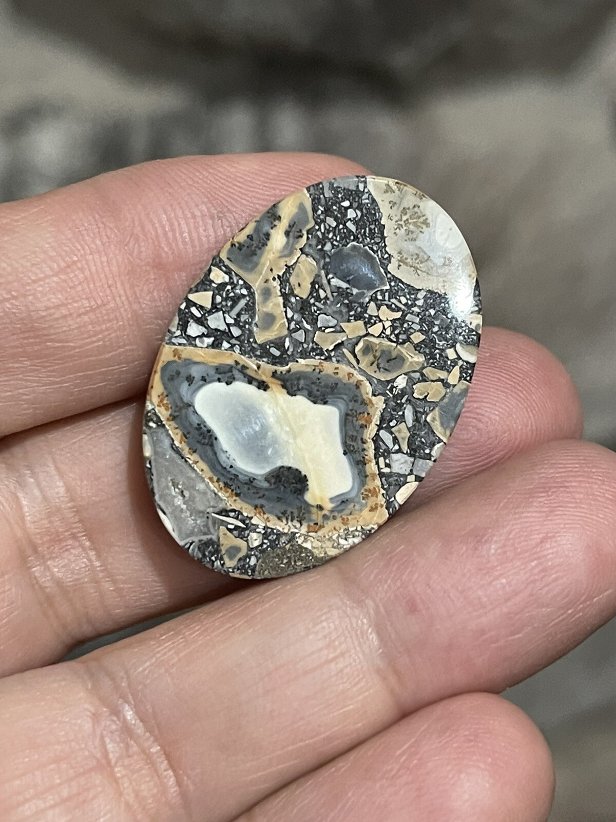 32×22.5x5mm Picture Maligano Jasper Oval Cabochon Loose Stone Wire Wrapping