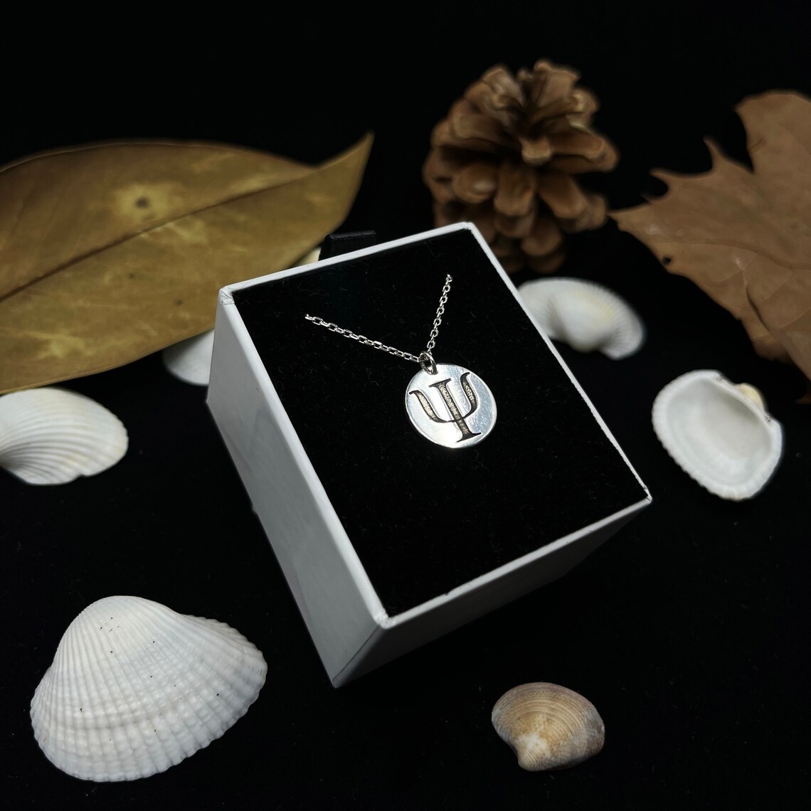 Psychology Pendant Necklace 925 Sterling Silver Engraved Necklace Duty Free
