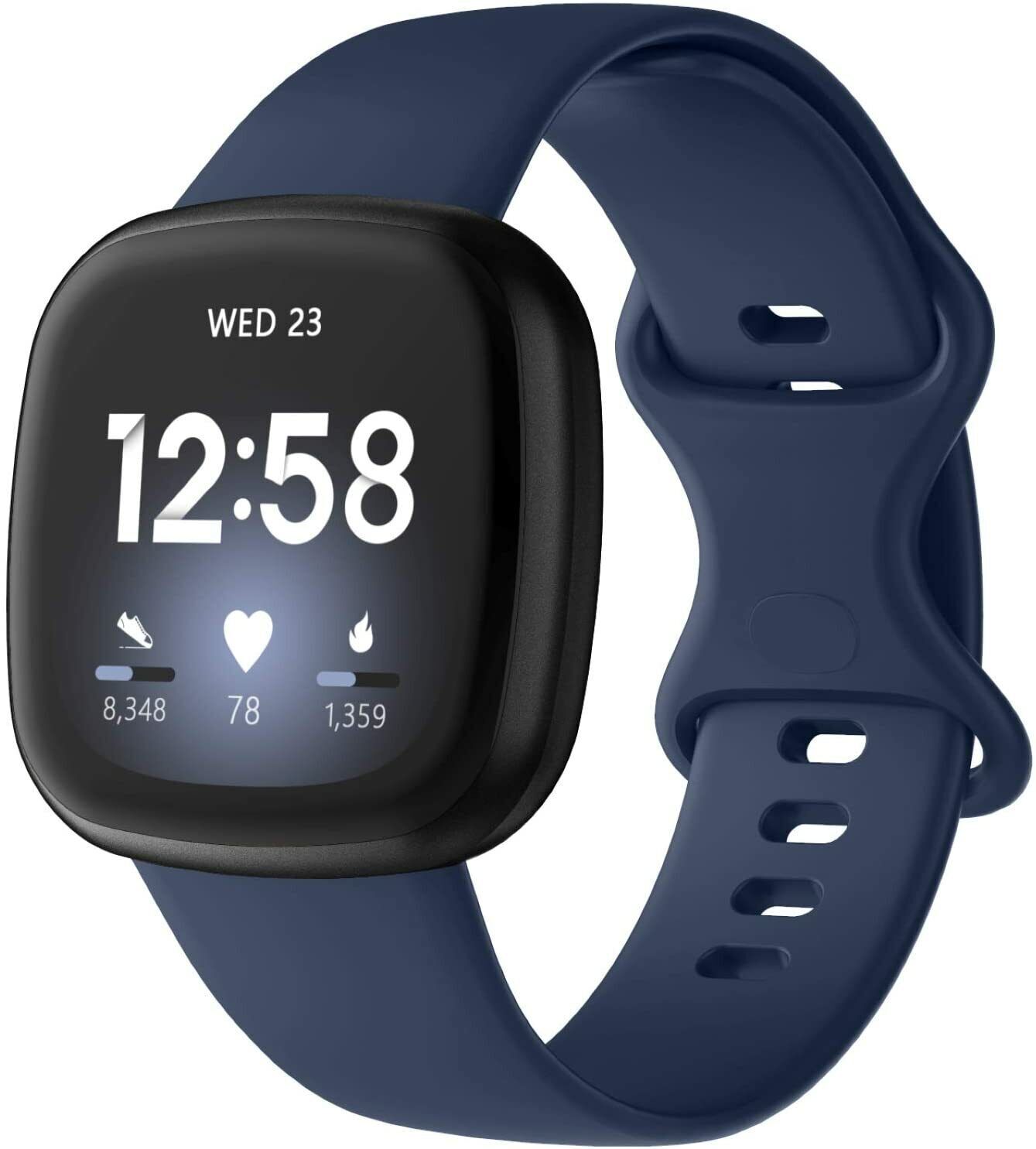 For Fitbit Versa 3/4/Sense Silicone Strap Wristband Replacement Watch Band Sport