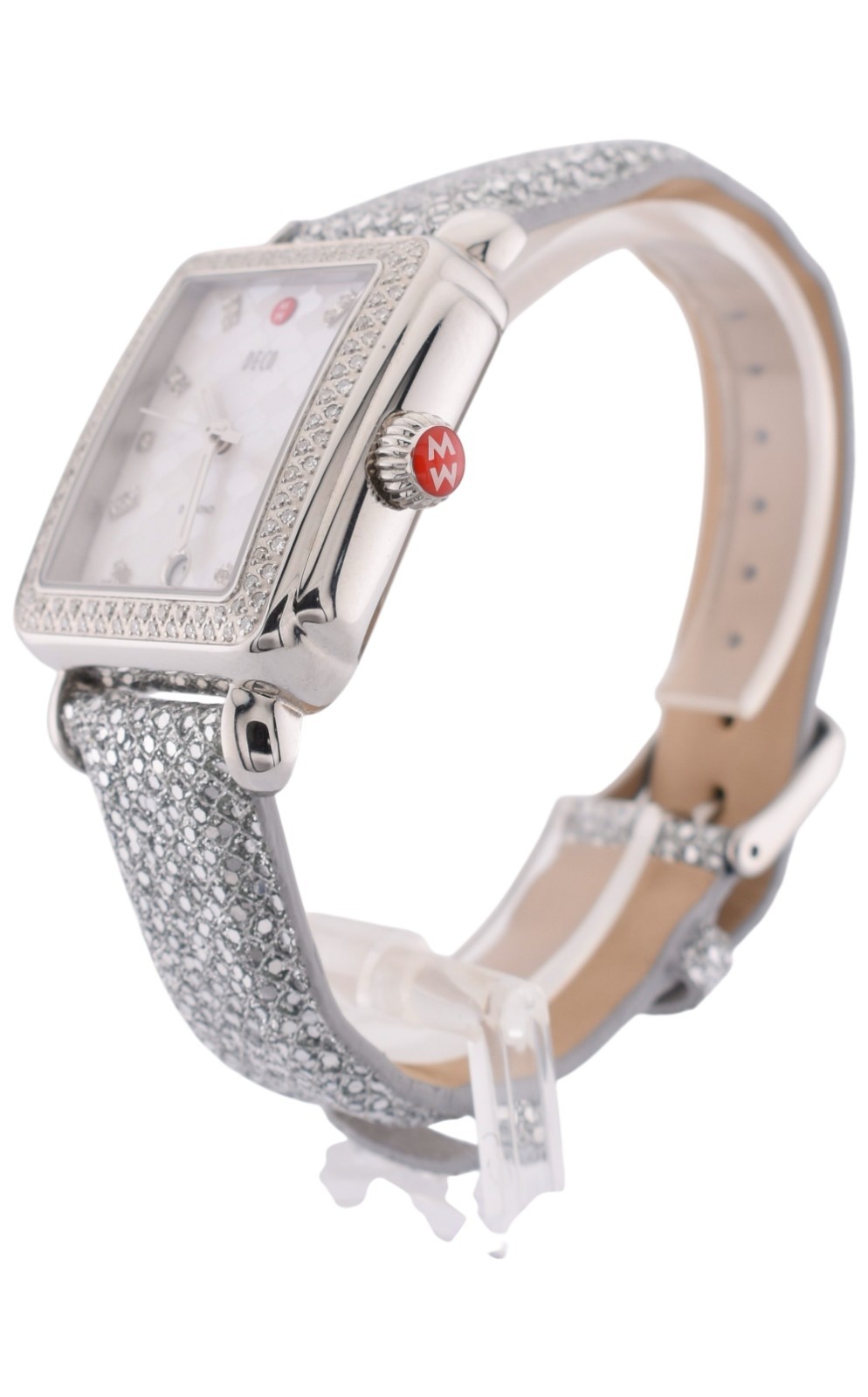 New Michele Deco Mosaic Mother of Pearl Diamond Dial Diamond Watch MW06T01A1046