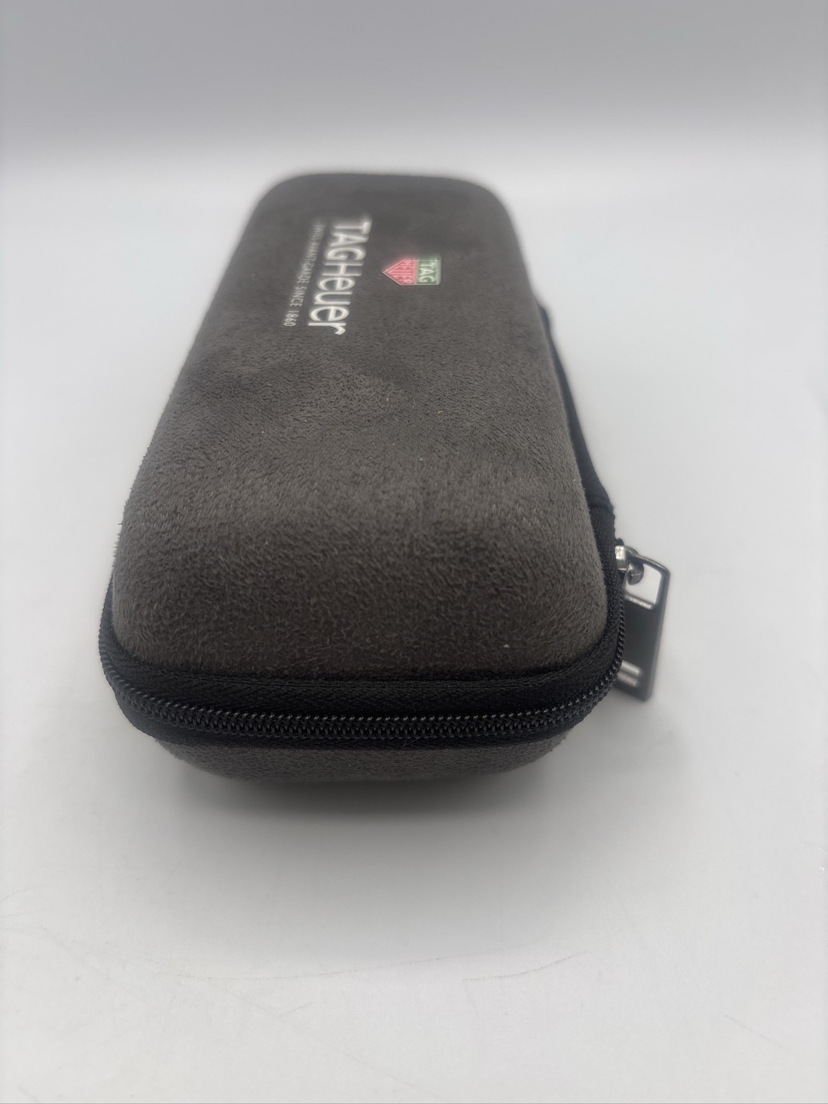 TAG Heuer Gray Watch Travel Case Hard Shell Storage Foam Inserts Zipper Closure