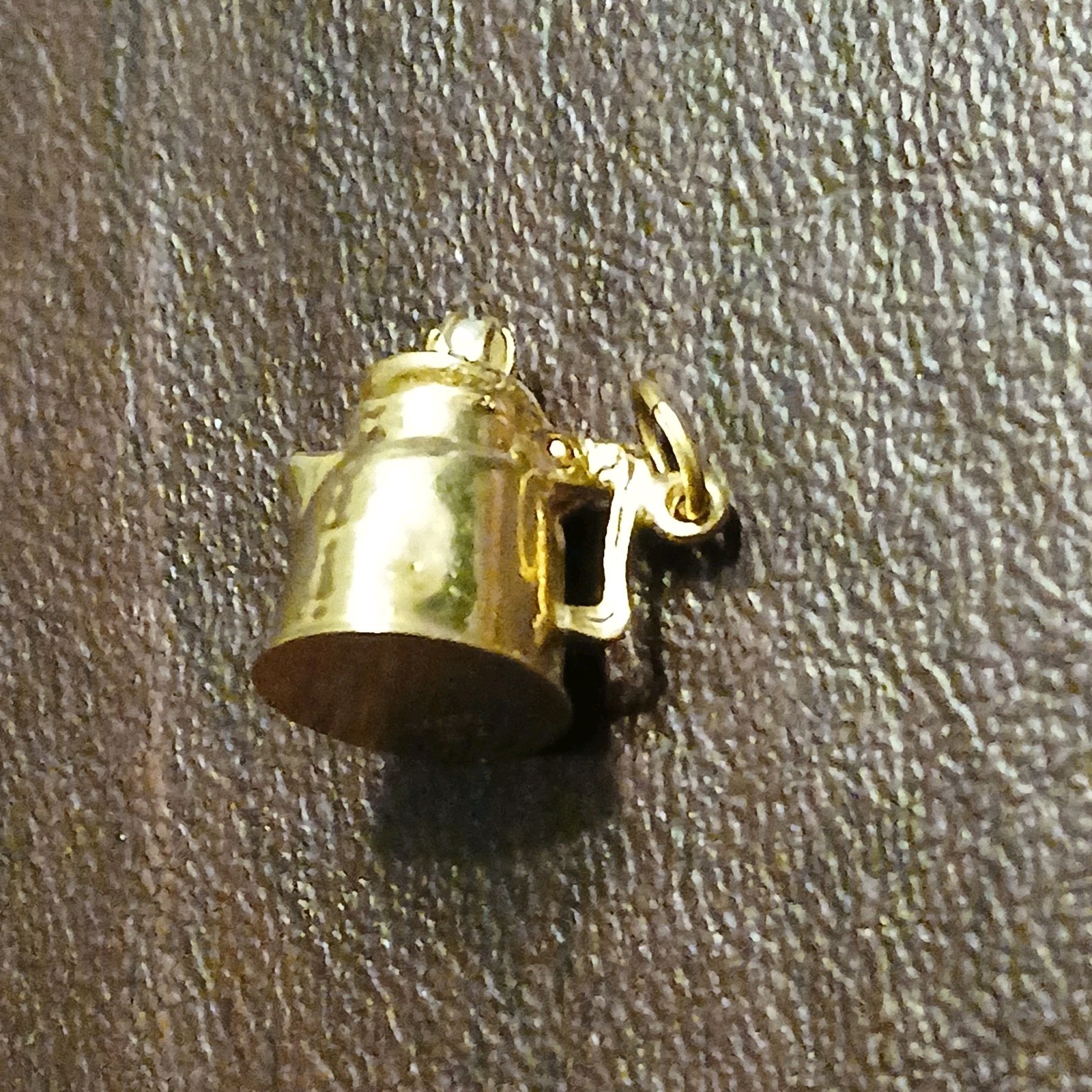 Awesome 3.3 Gram 14kt Solid Yellow Gold Coffee Pot Charm Pendent