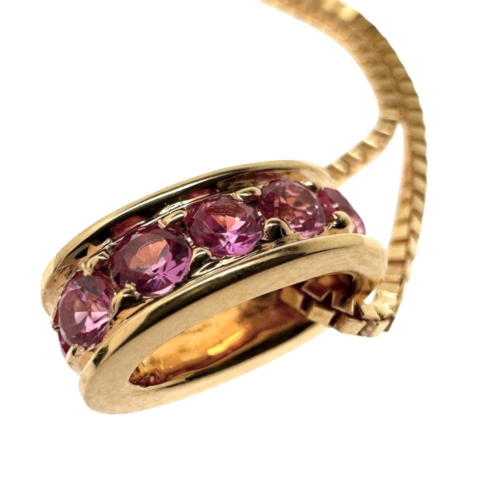 VANDOME Pink sapphire Necklace K18PG pink gold 3.3g 15.7″ Women