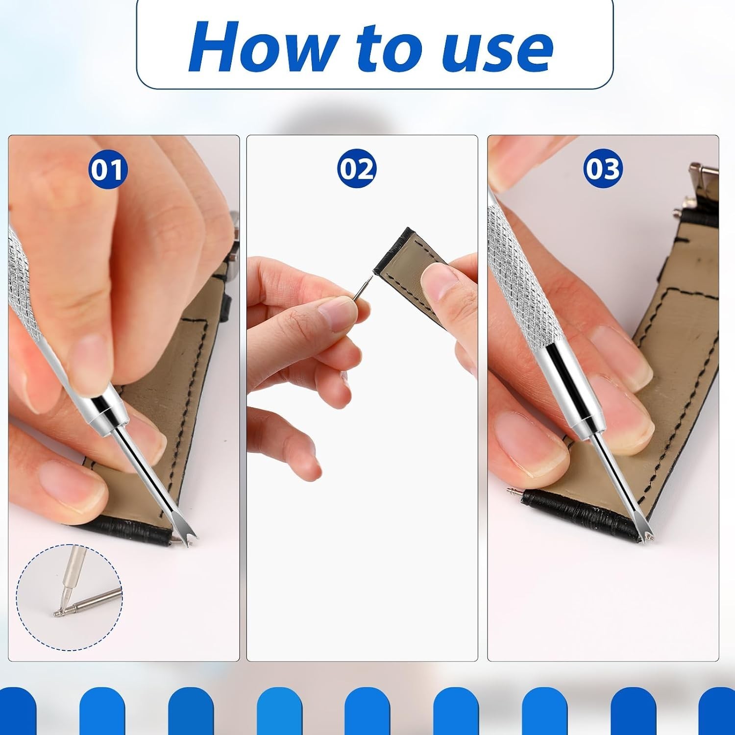 Complete Watch Strap Repair Kit: 16 PCS Stainless Steel Pins & Tools Included
