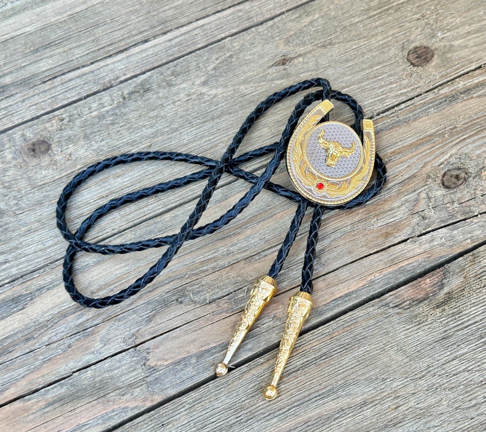 Bolo Tie Mens Wedding Necklace Leather Rope Western Cowboy Style