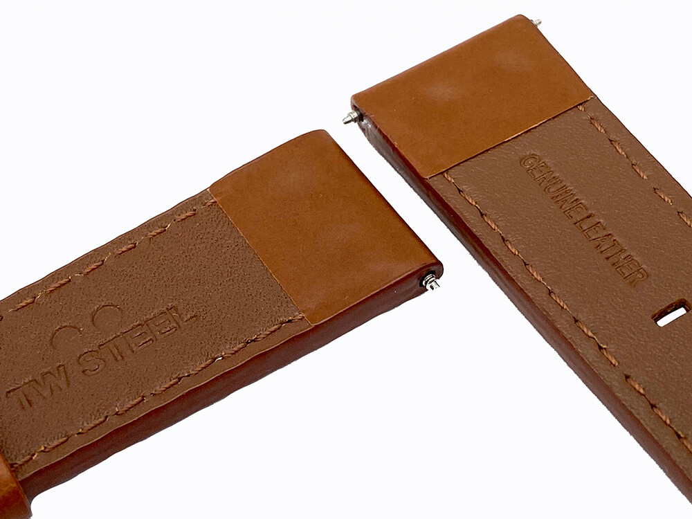 Original TW Steel Tan Leather 22mm Watch Band for TW Steel Canteen 45mm Watches
