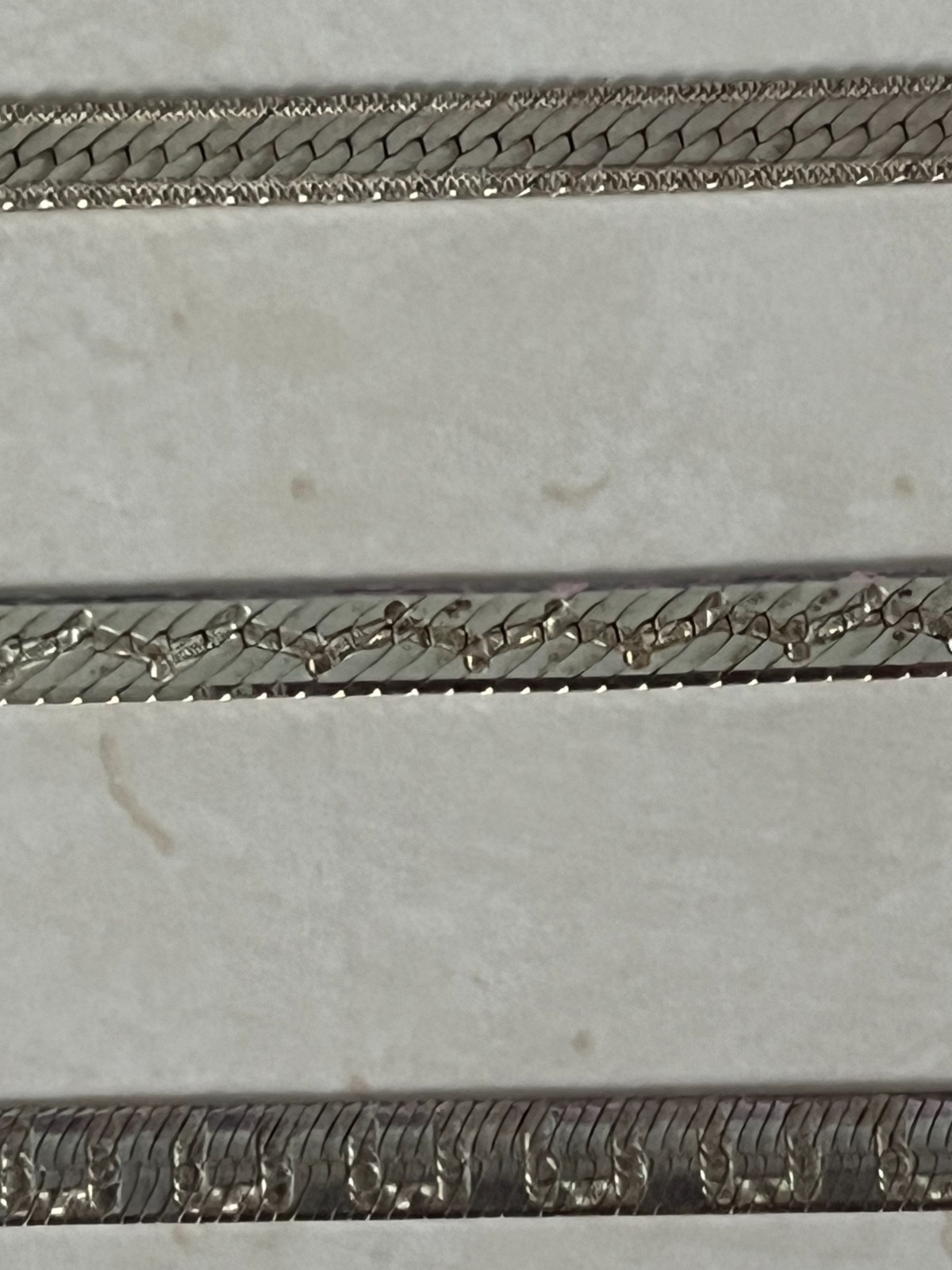 .925 Italy Bracelets ~ 2 marked Milor ~ EACH ~ 7″ ~ aprox. 4mm ~ 4g ~ Vintage
