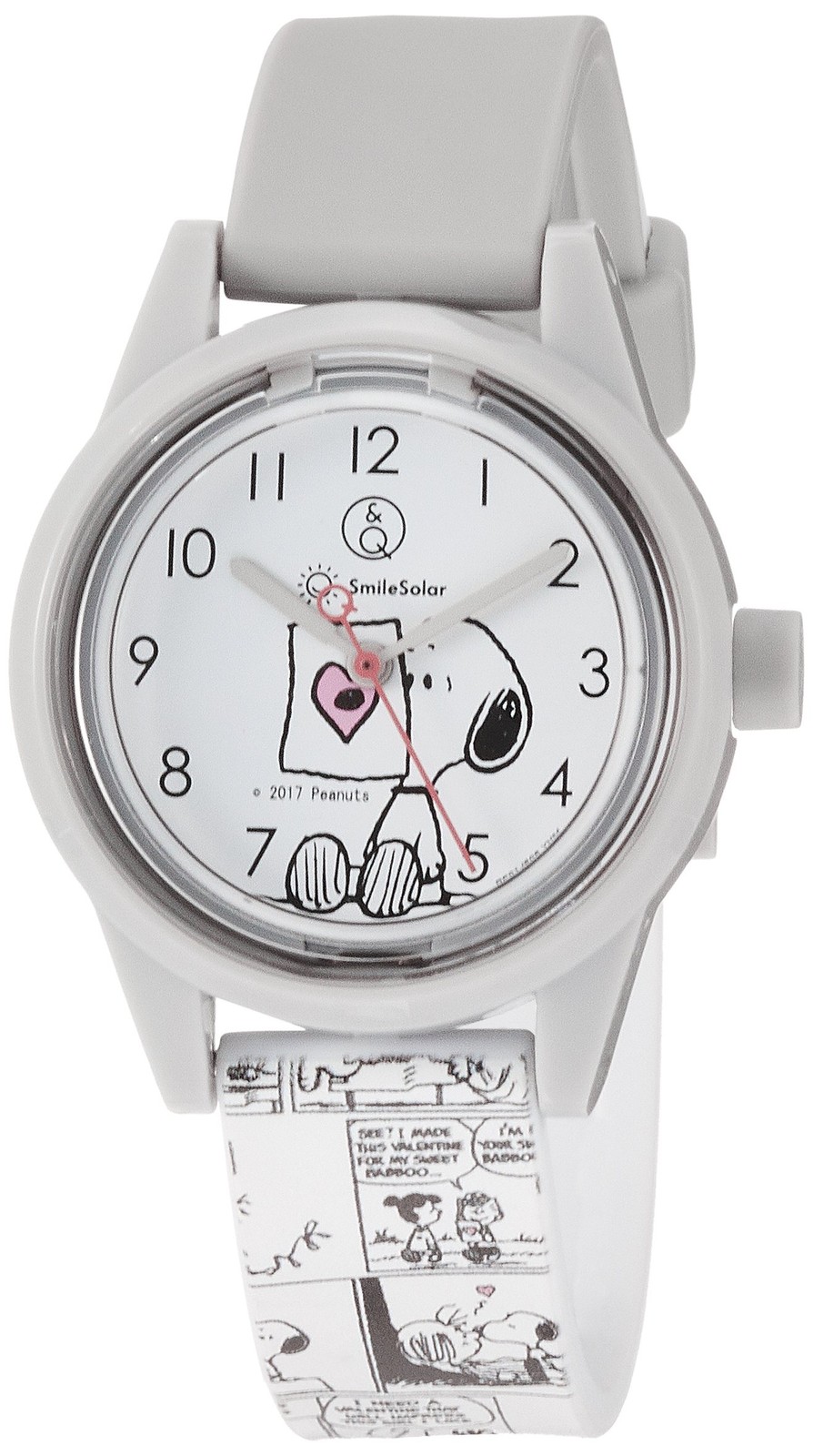 CITIZEN Q&Q SmileSolar RP01-808 Snoopy Peanuts Solar Watch White 10ATM Japan