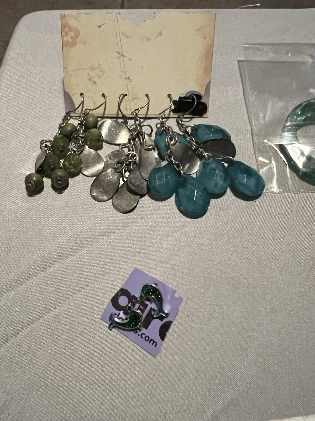 Earring and Ring Lot 1LB 3.6OZ 69 Items New And Used