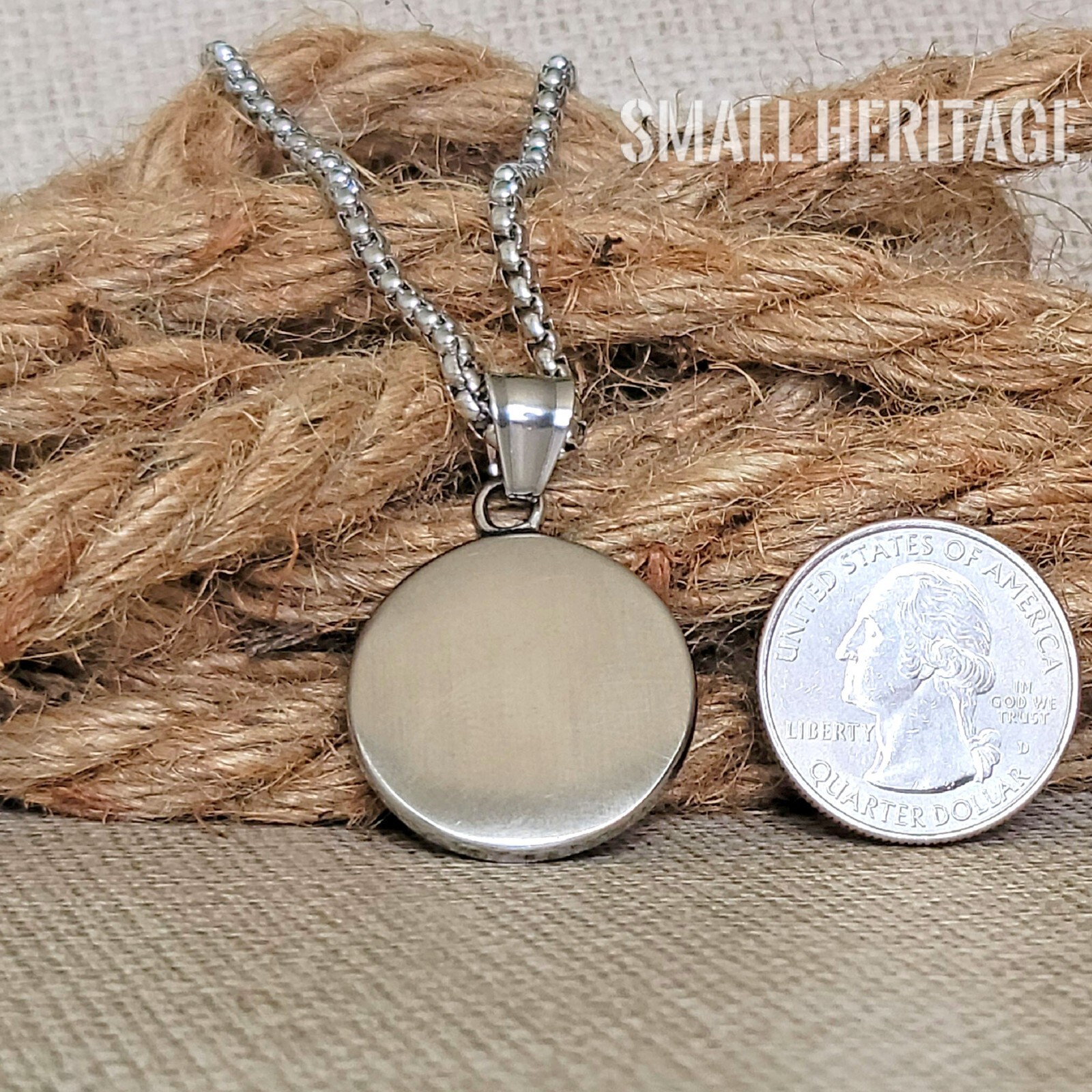 Wolf Head Necklace Stainless Steel Small Viking Pendant Wizard Amulet Men Women