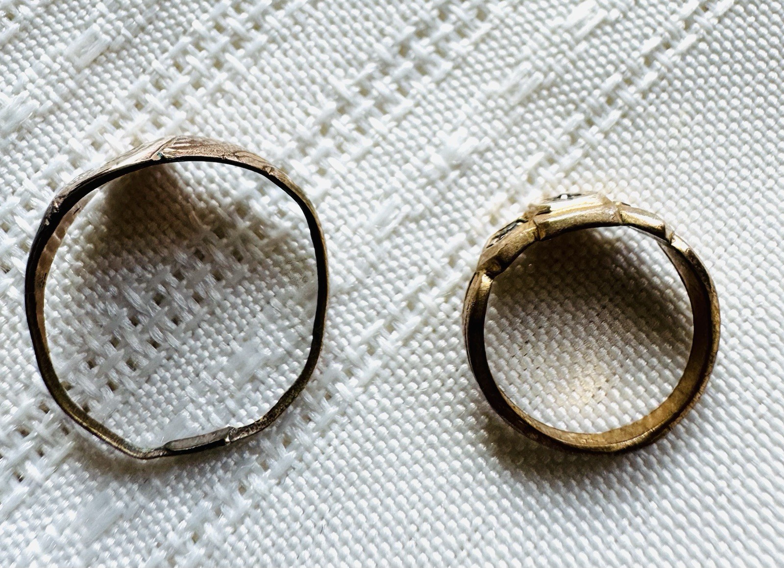 2 Antique Victorian Era Gold Signet Art Deco Children’s Rings