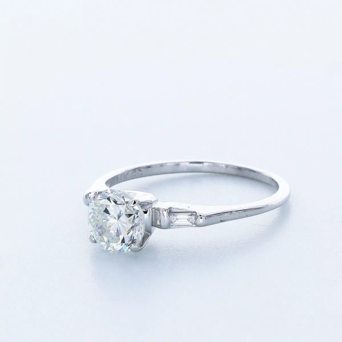 3-Stone Engagement Ring 14K Gold Petite 1.92 Carat Round Lab-Grown Diamond D VS2