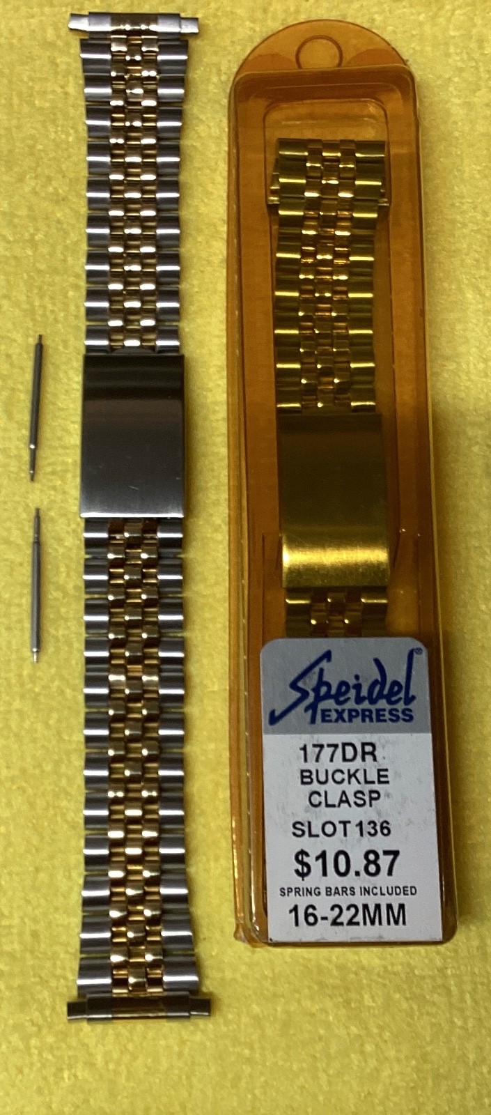 3 NEW SPEIDEL 16-22mm TWO TONE WATCH BAND # 177DR (A Lot of 3 bands) # 20A-004