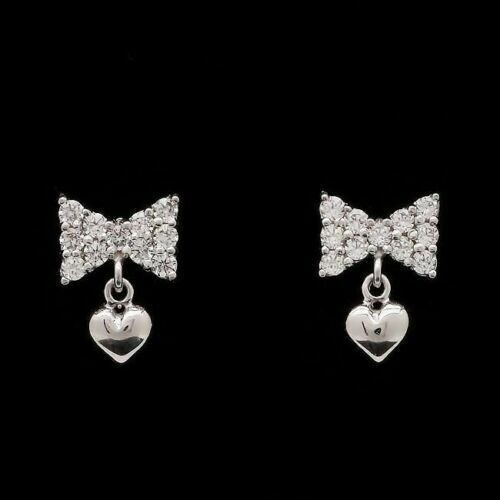 New 2Ct Round Cut Lab Created Diamond Drop Earring 14K White Gold Plated Silver