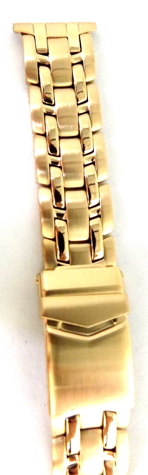 6 3/4″ 173mm Long New 22mm Gold Tone Bracelet Watch Band Trifold Security Clasp