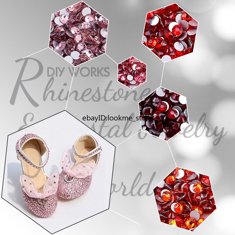 Non Hotfix Crystal Glass Rhinestones Flatback Nail Art Gems 3D Glitter Art Deco
