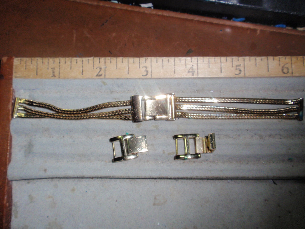 New~ 11.8mm width ~ 6″ to 7.5″ Goldtone S/S mesh cord Lady watch Band #HB 356