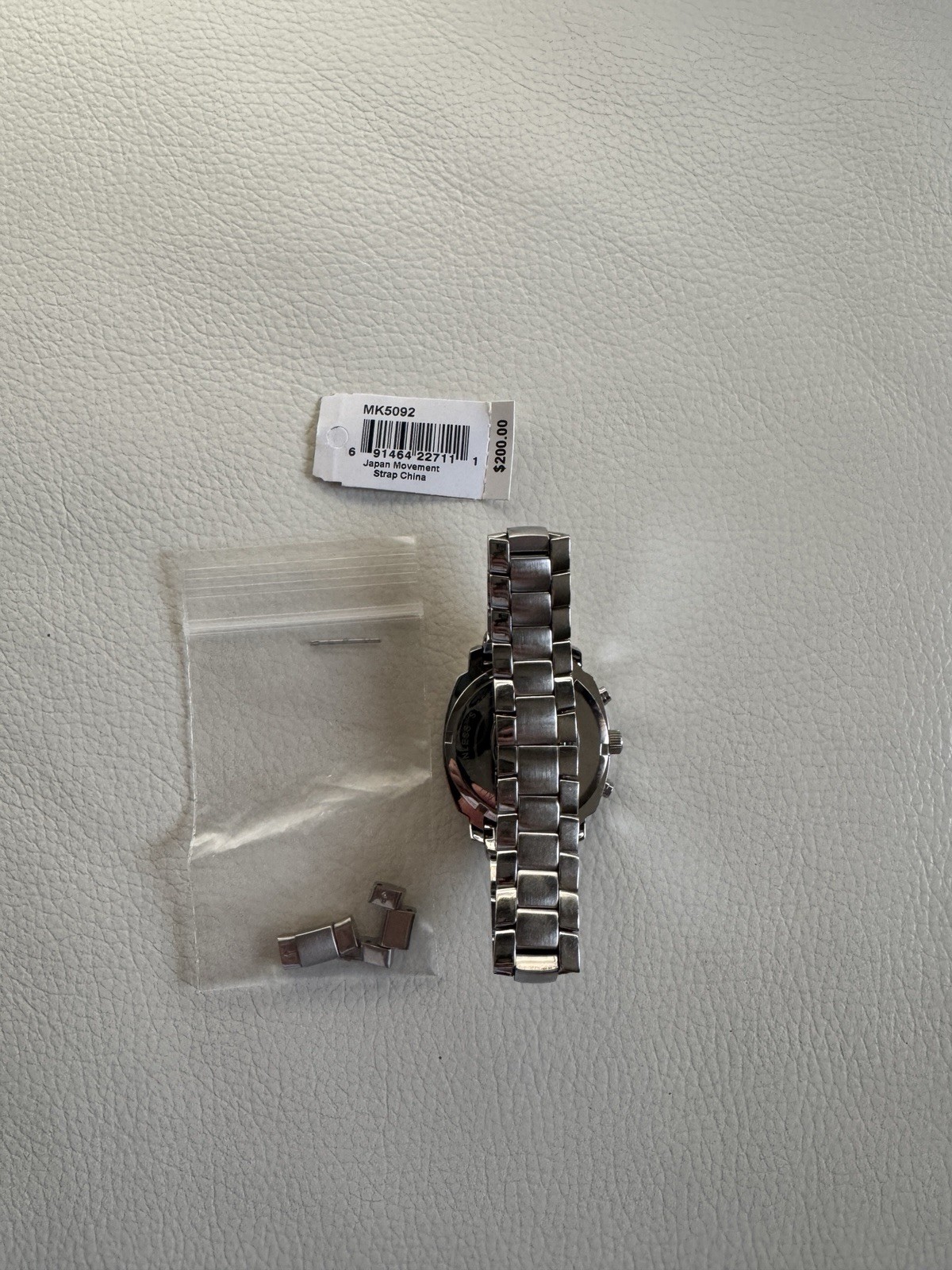 Michael Kors Women’s MK5092 Silver Chronograph Date Quartz Watch (Needs battery)