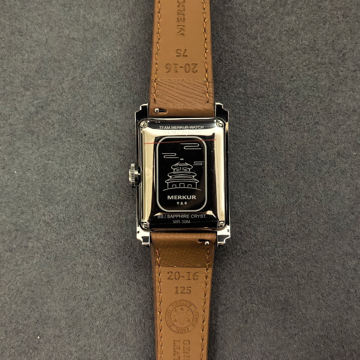 Merkur Men Automatic Watch 30*43mm Retangle Mechanical Wristwatch Sapphire NH05