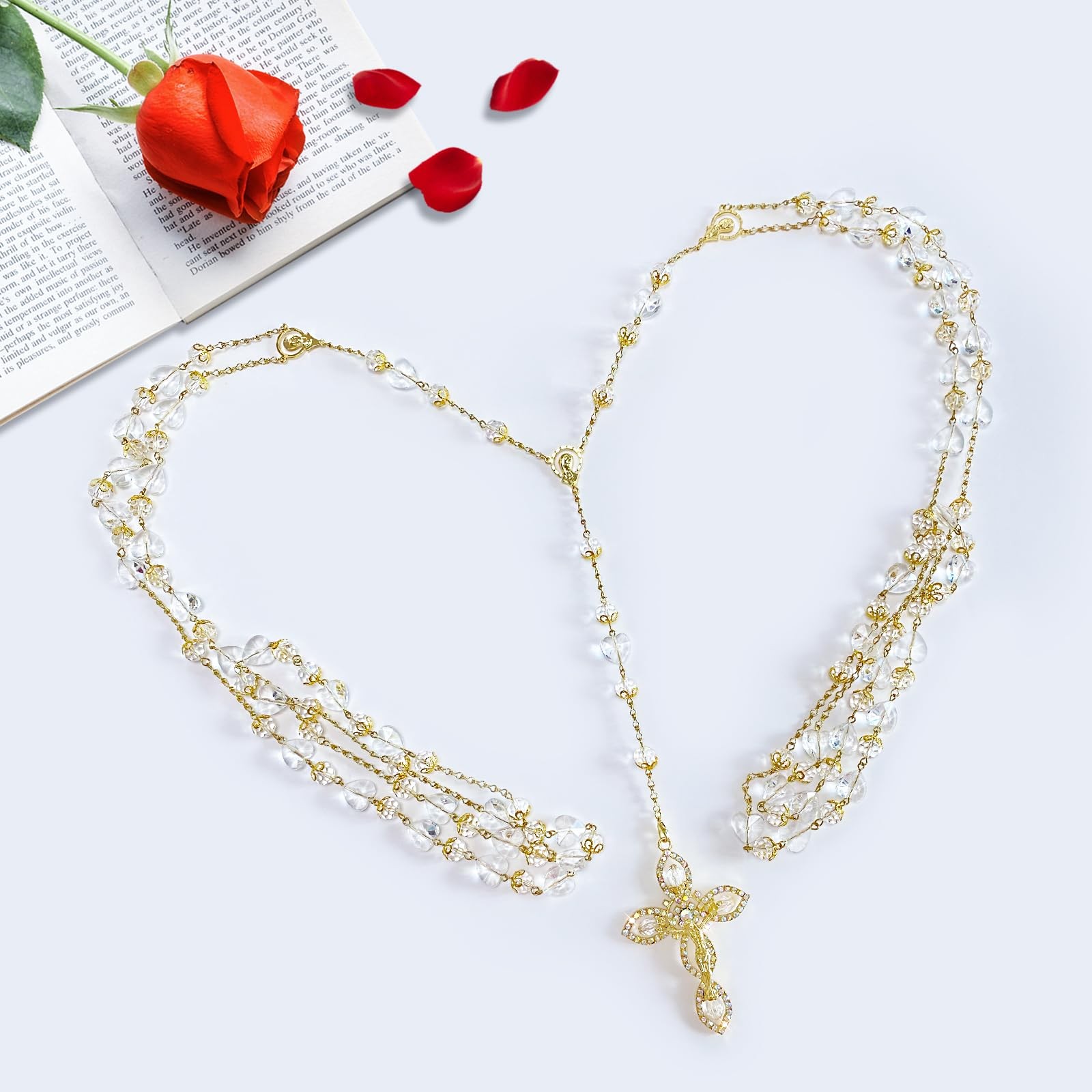 Heart Box Crystal Rosary Wedding Lasso Lazo Para Boda Catolica Los Novios
