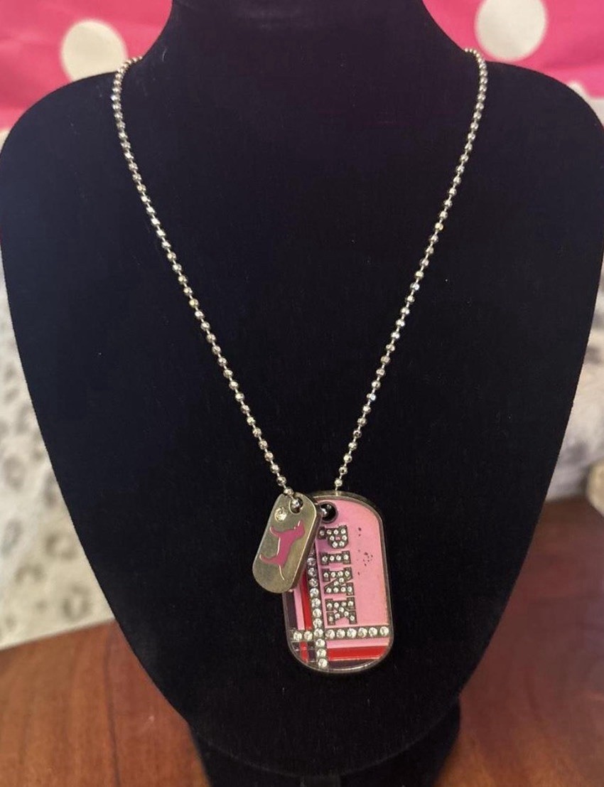 vs pink necklace vintage