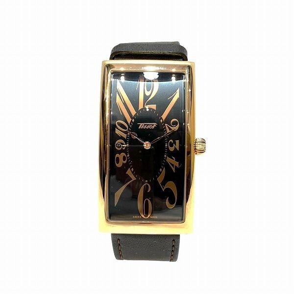 Tissot Heritage Banana T117509A Black Dial Steel Curved Quartz Watch Box