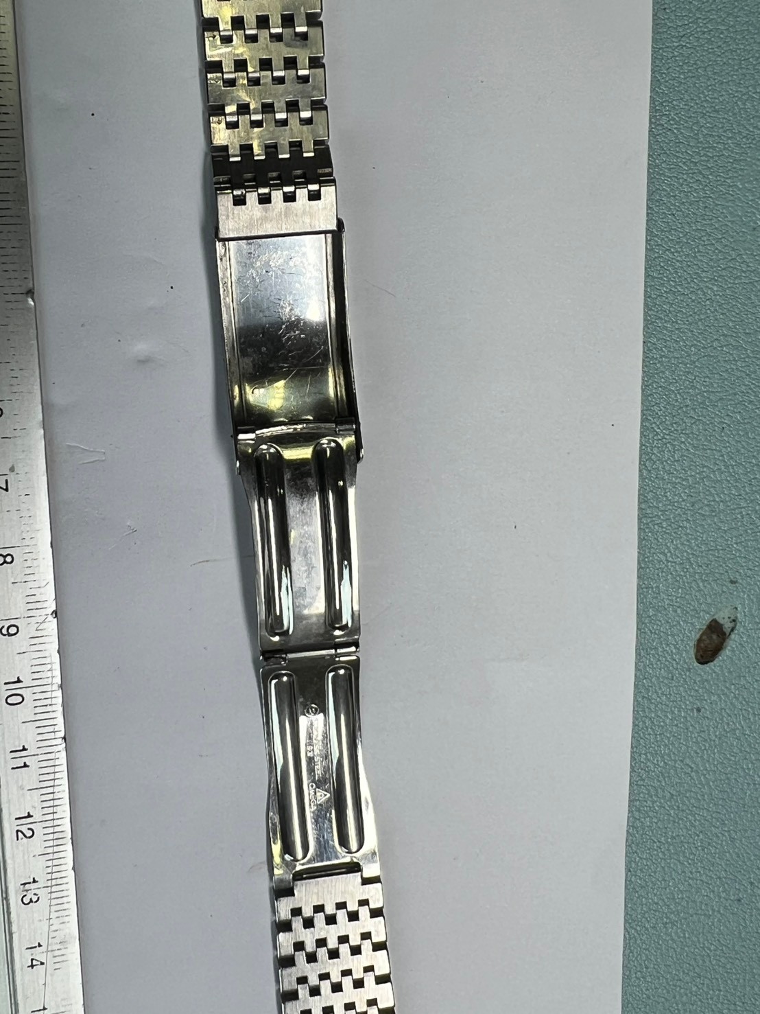 60 . omega 1193 endlink 18 mm 725 stainless steel bracelet 16 cm