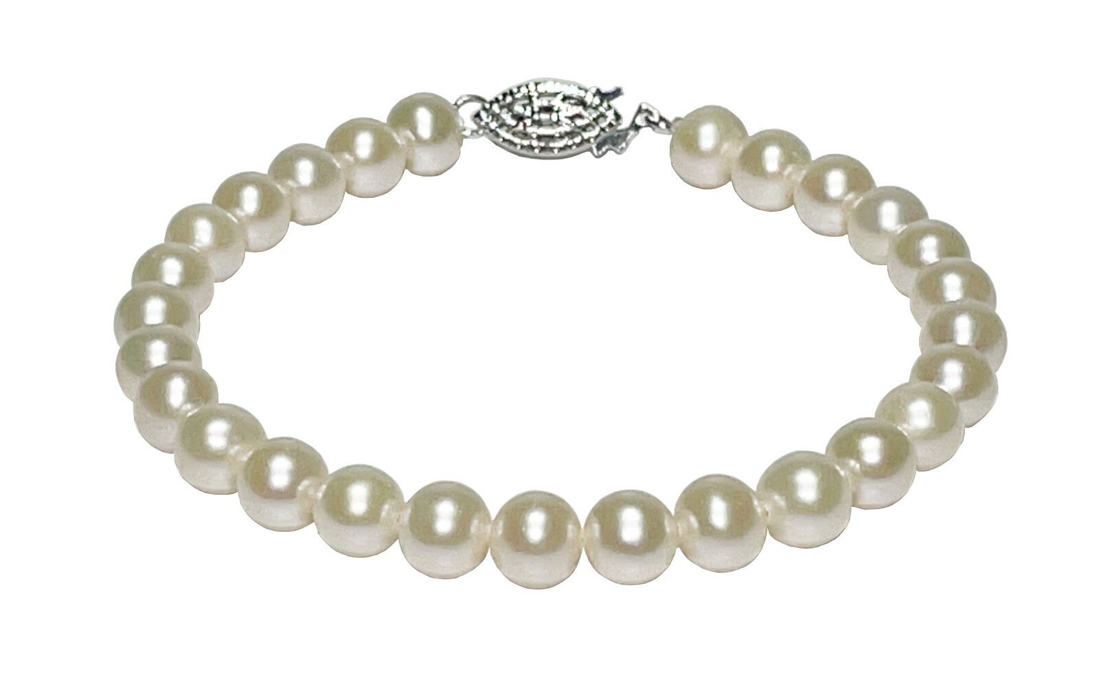 6-9mm AAA White Pearl Bracelet 6-8 Inch White Freshwater Pearl Bracelet