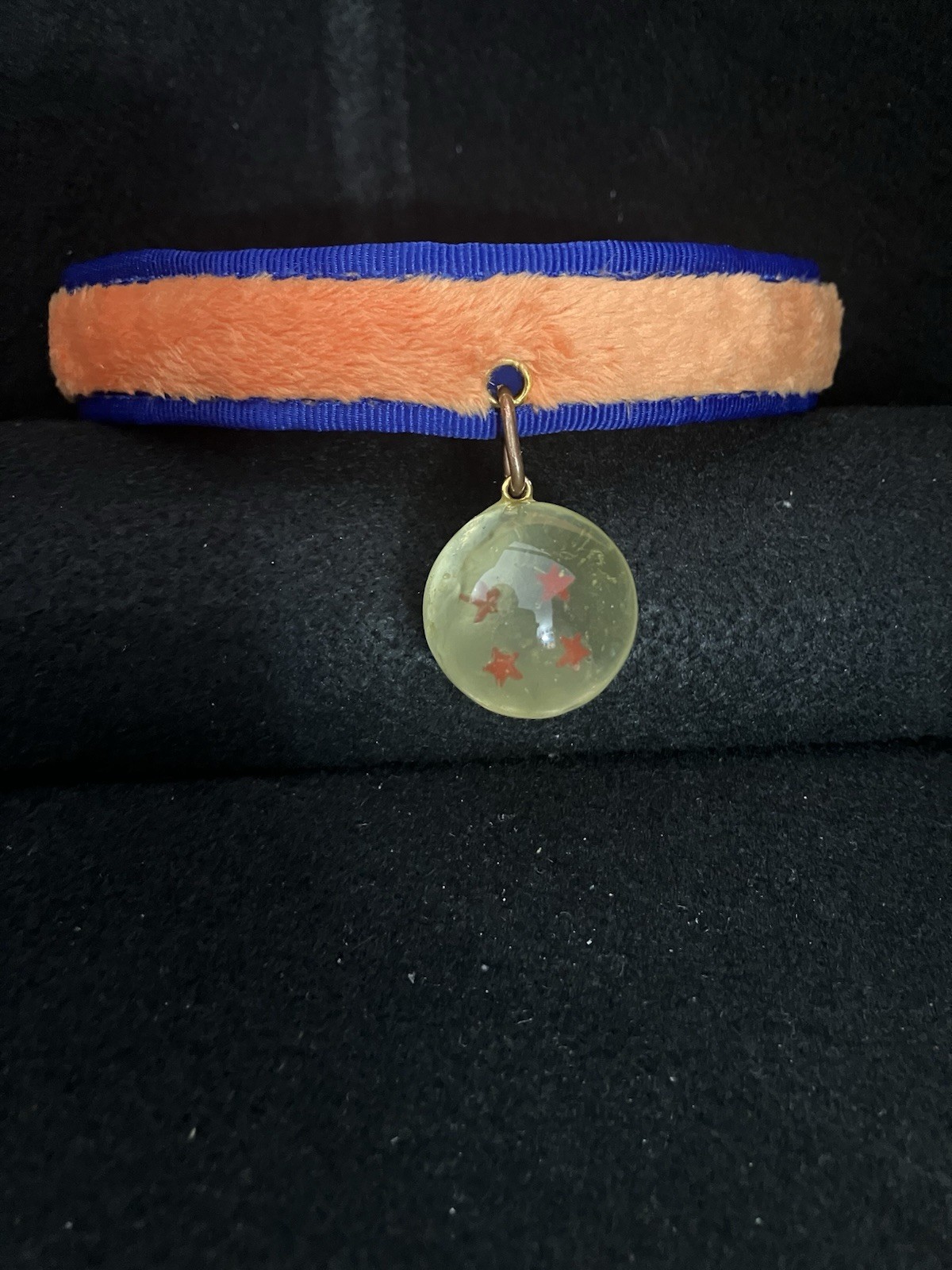 Dragonball Inspired Choker, 4 Star Ball, Hand Made, MiaChavi Geekery