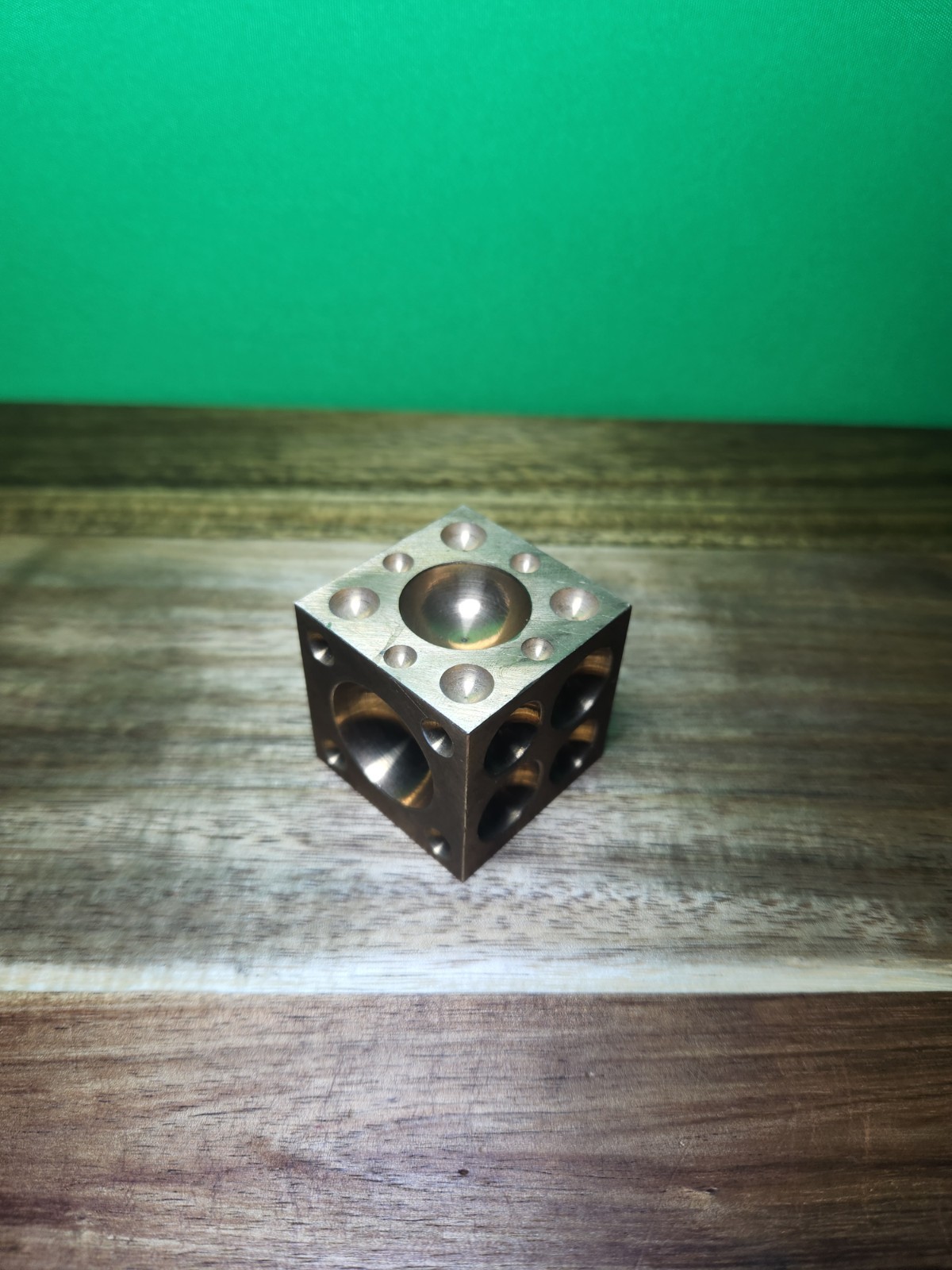 Jewelers Block Brass Dapping Block Doming 1-1/2″ Cube Half Spheres Forming Tool