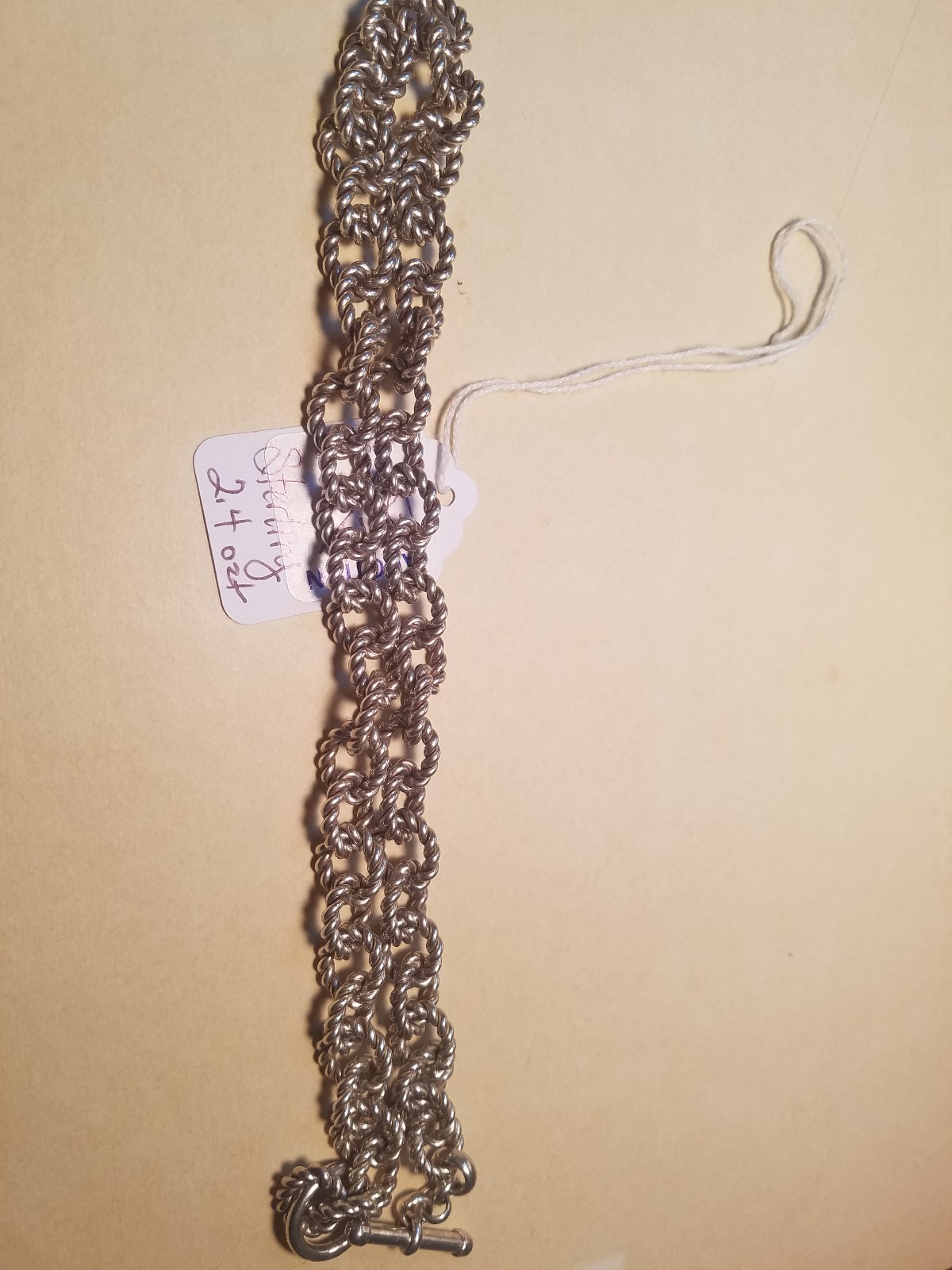 .925 Sterling Silver Princess Rope necklace 2.4 Sterling ounces of silver