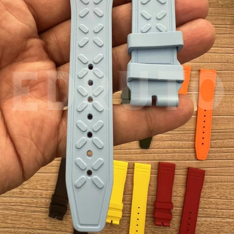 Replacement Quick Change 20mm FKM Rubber Watch Strap Fits IWC Pilot Mark XX 41mm