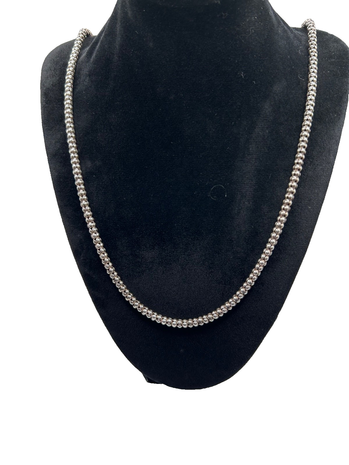Silpada Sterling 14 1/2 ‘ Popcorn Chain Necklace with 3 Pendants Approx 45g