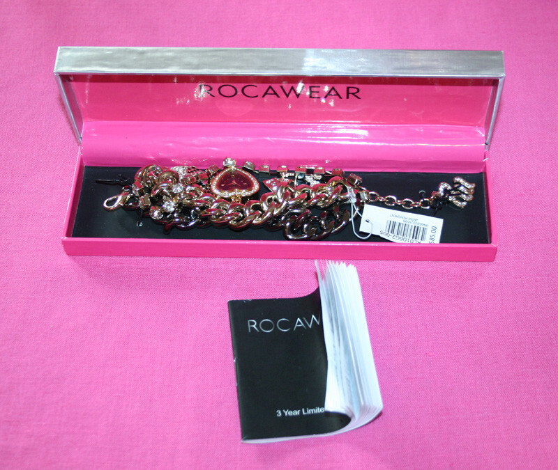 Rocawear VALENTINE HEART watch-charm bracelet~NWT~REDUCED~NEW IN BOX $85 FREE H
