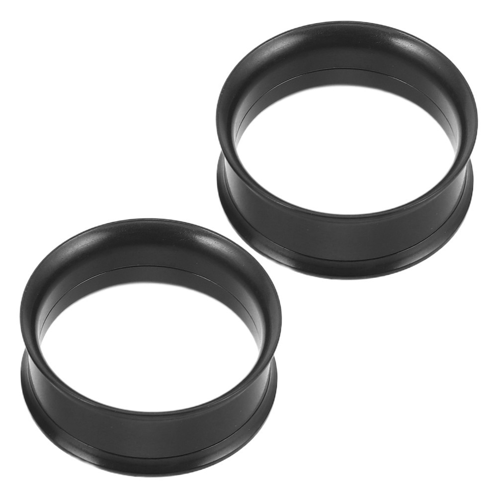 2 Pcs Black Spiral Auricle Ear Tunnels Expander Gauges Stretcher