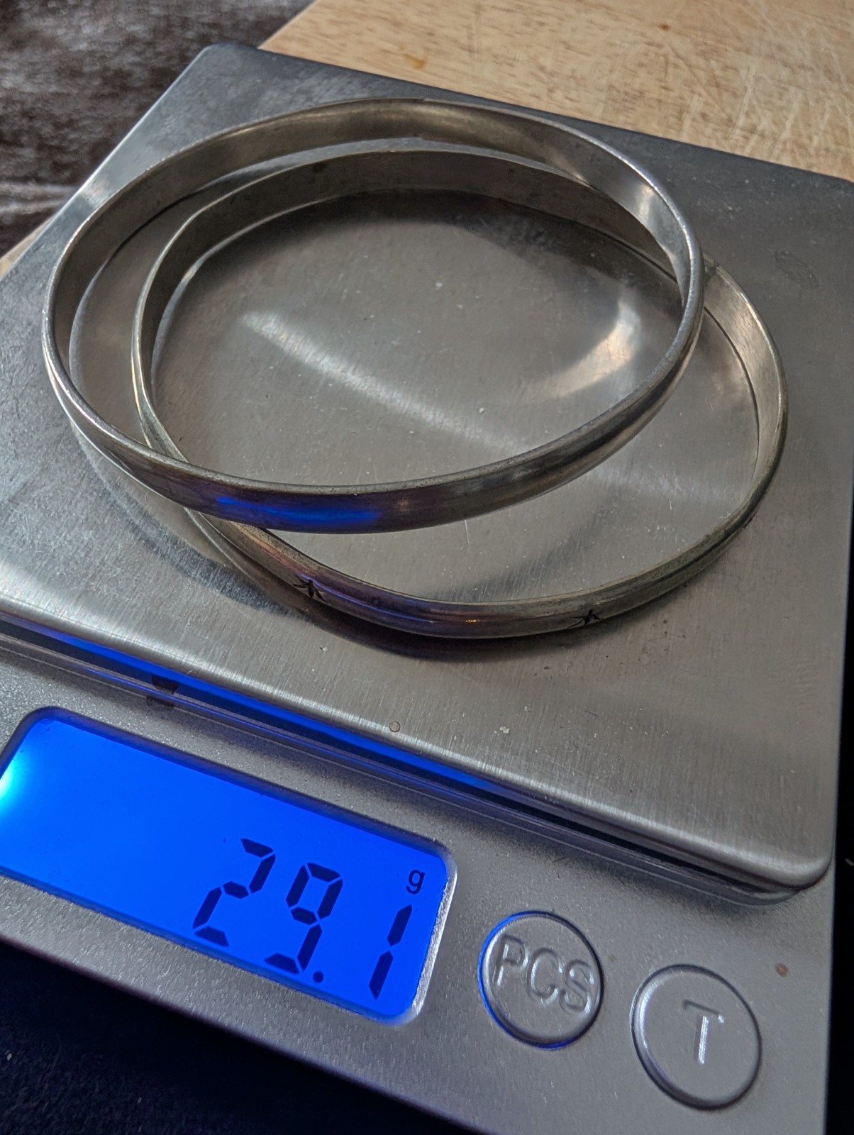 Starling 925 2 Matching Custom Designer Made Bangle Bracelets Great Vintage 29G