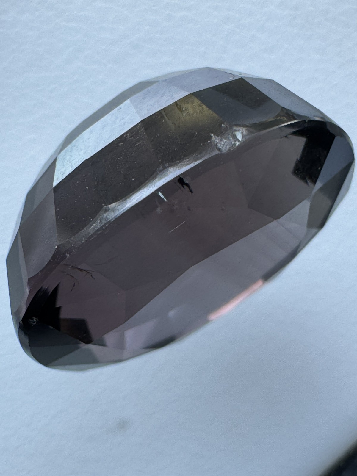 Dark Purple TOURMALINE, 14.04 Carats, 15.4 x 11.8 mm Oval, VSI. Mined in Nigeria