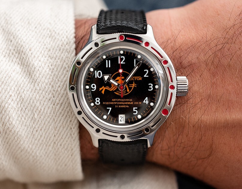 Vostok Amphibia 420380 Watch Scuba Dude Military Mechanical Automatic US SELLER