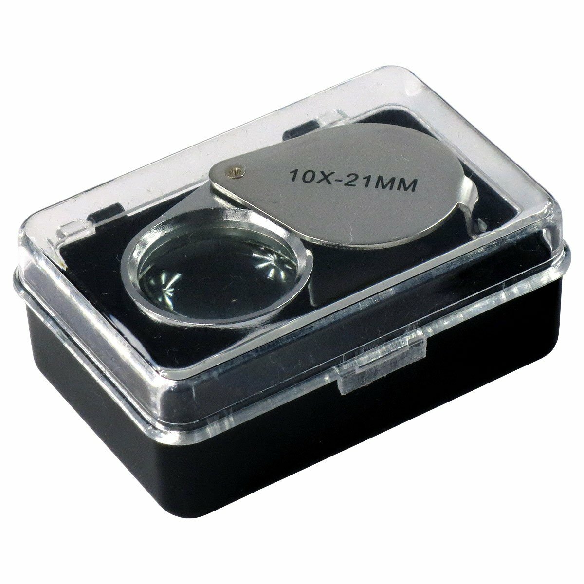 10X 21mm Jewelers Jewelry Eye Loupe Optical Vision Reading Magnifying Glass Lens