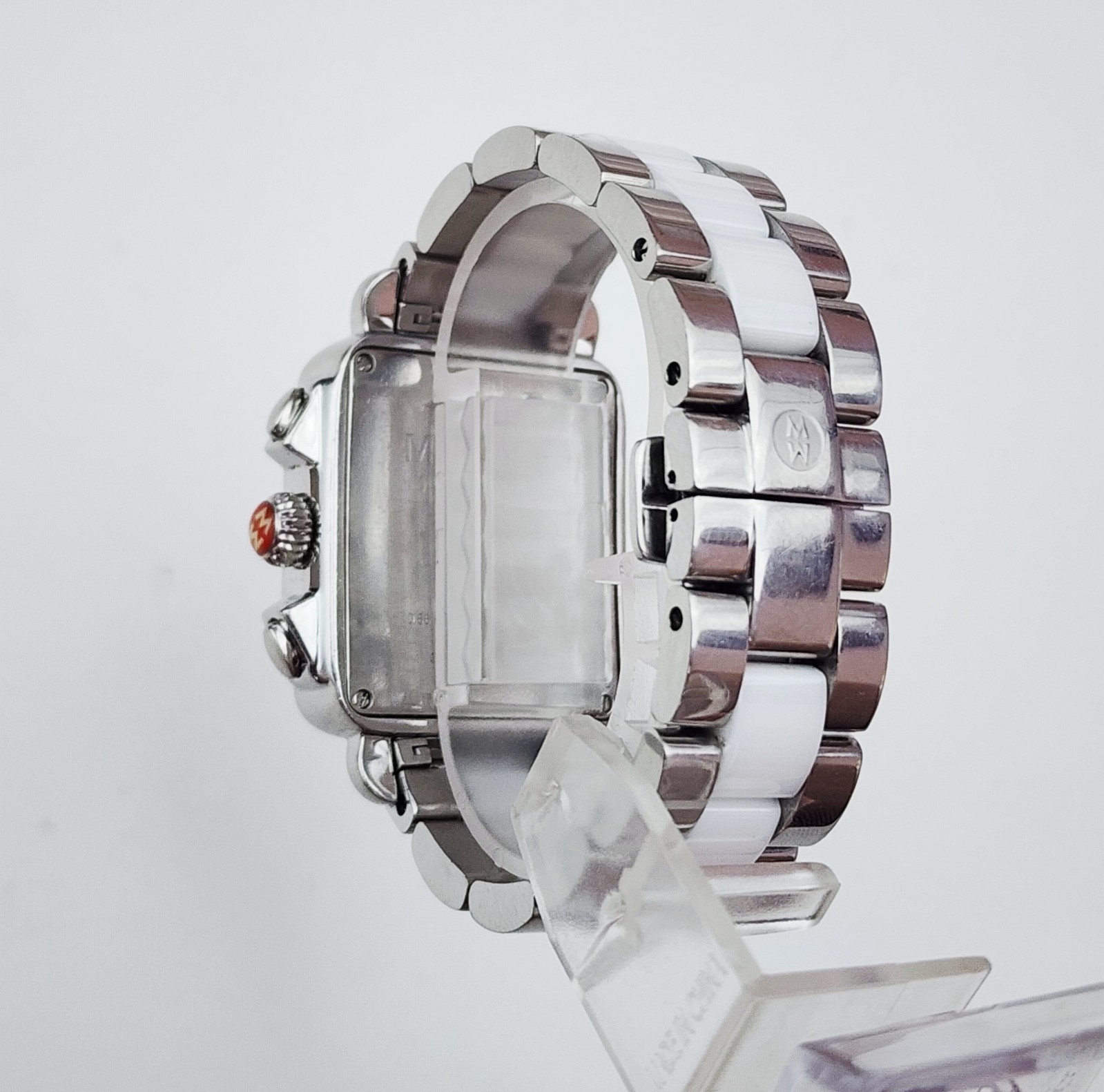 Women’s CHRONOGRAPH Watch MICHELE “Deco” MW06A01A1046. Diamonds Bezel. MOP Dial