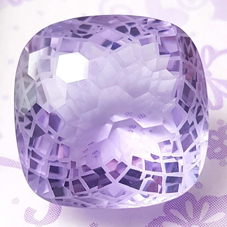 Cushion Cut Kunzite 95.75 CT Natural Purple-Pink Color Loose Gemstone Faceted